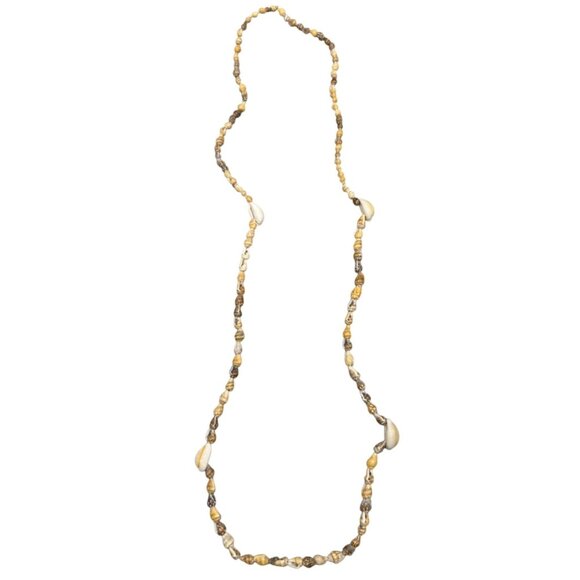 Long Natural Sea Shell Necklace For Women 34" pull over READ - Picture 1 of 5